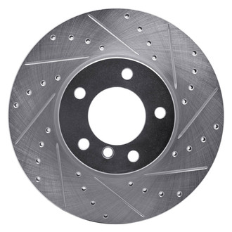 R1 Concepts® - eLINE™ Drilled and Slotted 1-Piece Front Passenger Side Brake Rotor