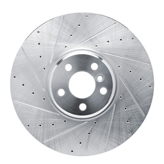 R1 Concepts® - eLINE™ Drilled and Slotted 1-Piece Front Passenger Side Brake Rotor