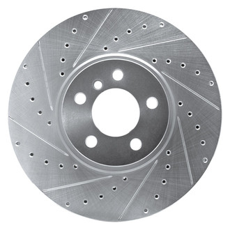 R1 Concepts® - eLINE™ Drilled and Slotted 1-Piece Front Driver Side Brake Rotor