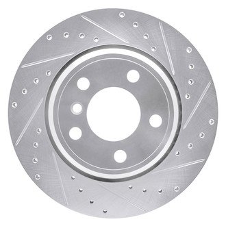 R1 Concepts® - eLINE™ Drilled and Slotted 1-Piece Rear Passenger Side Brake Rotor