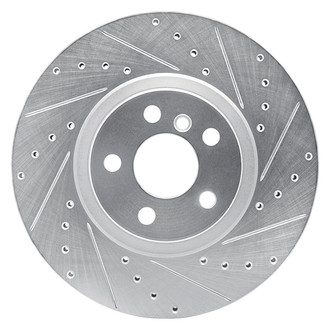 R1 Concepts® - eLINE™ Drilled and Slotted 1-Piece Front Passenger Side Brake Rotor