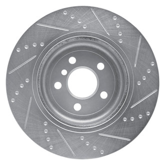 R1 Concepts® - eLINE™ Drilled and Slotted 1-Piece Rear Driver Side Brake Rotor