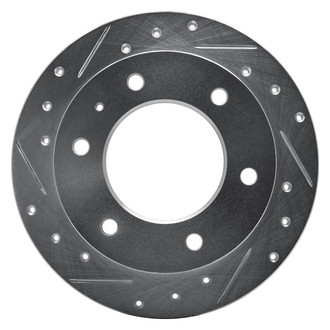 R1 Concepts® - eLINE™ Drilled and Slotted 1-Piece Rear Driver Side Brake Rotor