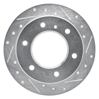 R1 Concepts® - eLINE™ Drilled and Slotted 1-Piece Rear Passenger Side Brake Rotor