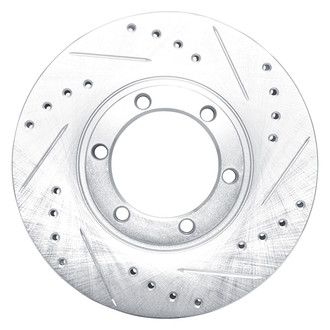 R1 Concepts® - eLINE™ Drilled and Slotted 1-Piece Front Passenger Side Brake Rotor