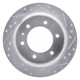 R1 Concepts® - eLINE™ Drilled and Slotted 1-Piece Rear Passenger Side Brake Rotor