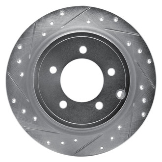 R1 Concepts® - eLINE™ Drilled and Slotted 1-Piece Rear Driver Side Brake Rotor