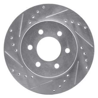 R1 Concepts® - eLINE™ Drilled and Slotted 1-Piece Front Driver Side Brake Rotor