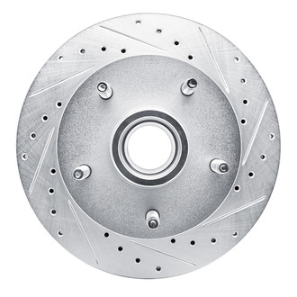 R1 Concepts® - eLINE™ Drilled and Slotted 1-Piece Front Passenger Side Brake Rotor