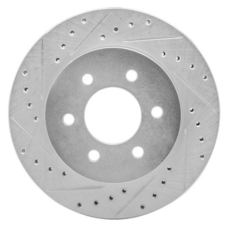 R1 Concepts® - eLINE™ Drilled and Slotted 1-Piece Front Driver Side Brake Rotor