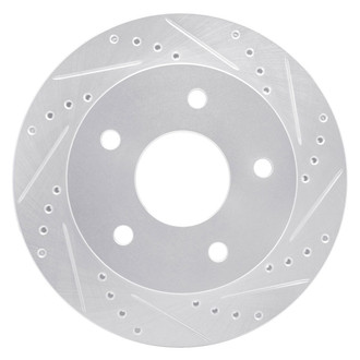 R1 Concepts® - eLINE™ Drilled and Slotted 1-Piece Front Passenger Side Brake Rotor