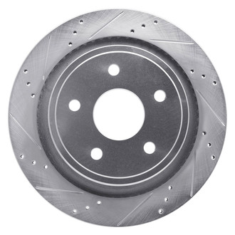 R1 Concepts® - eLINE™ Drilled and Slotted 1-Piece Rear Driver Side Brake Rotor