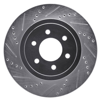 R1 Concepts® - eLINE™ Drilled and Slotted 1-Piece Front Driver Side Brake Rotor