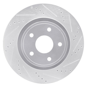 R1 Concepts® - eLINE™ Drilled and Slotted 1-Piece Front Passenger Side Brake Rotor