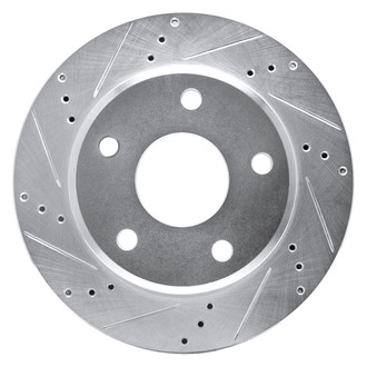 R1 Concepts® - eLINE™ Drilled and Slotted 1-Piece Front Driver Side Brake Rotor