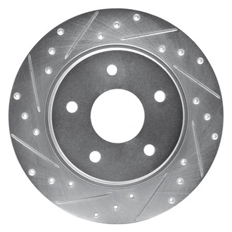 R1 Concepts® - eLINE™ Drilled and Slotted 1-Piece Rear Driver Side Brake Rotor