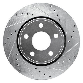 R1 Concepts® - eLINE™ Drilled and Slotted 1-Piece Front Passenger Side Brake Rotor