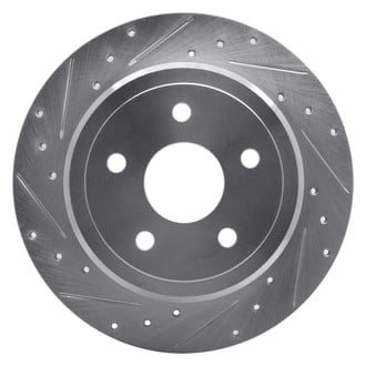 R1 Concepts® - eLINE™ Drilled and Slotted 1-Piece Rear Driver Side Brake Rotor