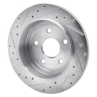 R1 Concepts® - eLINE™ Drilled and Slotted 1-Piece Rear Passenger Side Brake Rotor
