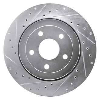 R1 Concepts® - eLINE™ Drilled and Slotted 1-Piece Rear Driver Side Brake Rotor