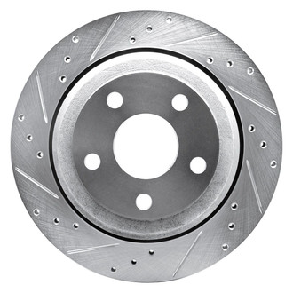 R1 Concepts® - eLINE™ Drilled and Slotted 1-Piece Rear Driver Side Brake Rotor