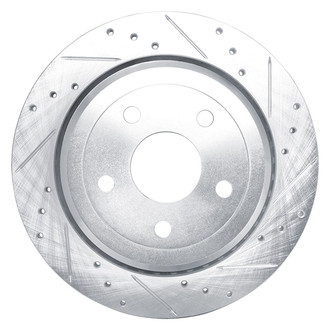 R1 Concepts® - eLINE™ Drilled and Slotted 1-Piece Rear Passenger Side Brake Rotor