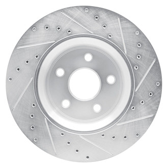 R1 Concepts® - eLINE™ Drilled and Slotted 1-Piece Front Driver Side Brake Rotor