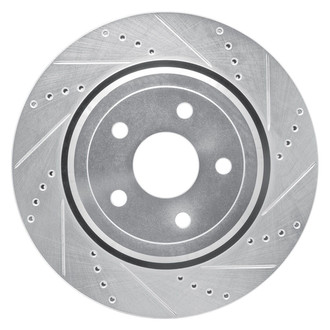 R1 Concepts® - eLINE™ Drilled and Slotted 1-Piece Rear Passenger Side Brake Rotor