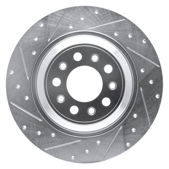 R1 Concepts® - eLINE™ Drilled and Slotted 1-Piece Rear Driver Side Brake Rotor