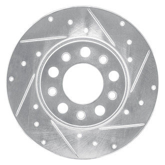 R1 Concepts® - eLINE™ Drilled and Slotted 1-Piece Rear Passenger Side Brake Rotor