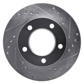 R1 Concepts® - eLINE™ Drilled and Slotted 1-Piece Front Passenger Side Brake Rotor
