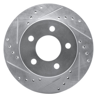 R1 Concepts® - eLINE™ Drilled and Slotted 1-Piece Front Driver Side Brake Rotor