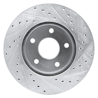 R1 Concepts® - eLINE™ Drilled and Slotted 1-Piece Front Driver Side Brake Rotor