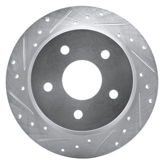 R1 Concepts® - eLINE™ Drilled and Slotted 1-Piece Rear Driver Side Brake Rotor