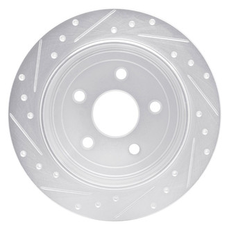 R1 Concepts® - eLINE™ Drilled and Slotted 1-Piece Rear Passenger Side Brake Rotor