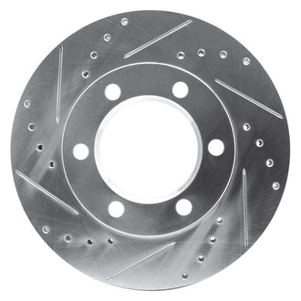 R1 Concepts® - eLINE™ Drilled and Slotted 1-Piece Front Driver Side Brake Rotor