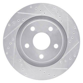 R1 Concepts® - eLINE™ Drilled and Slotted 1-Piece Front Passenger Side Brake Rotor