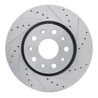 R1 Concepts® - eLINE™ Drilled and Slotted 1-Piece Front Passenger Side Brake Rotor
