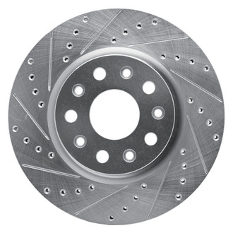 R1 Concepts® - eLINE™ Drilled and Slotted 1-Piece Front Driver Side Brake Rotor