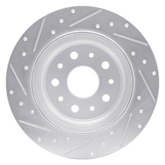 R1 Concepts® - eLINE™ Drilled and Slotted 1-Piece Rear Passenger Side Brake Rotor