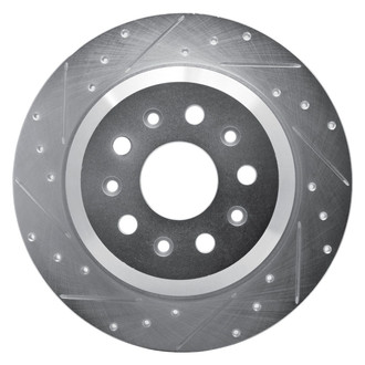 R1 Concepts® - eLINE™ Drilled and Slotted 1-Piece Rear Driver Side Brake Rotor