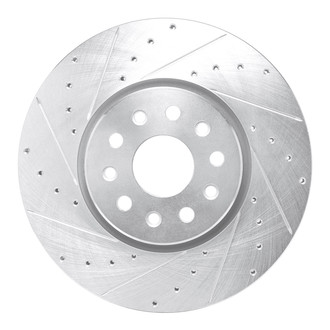R1 Concepts® - eLINE™ Drilled and Slotted 1-Piece Front Driver Side Brake Rotor