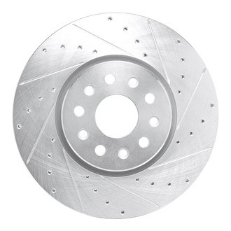 R1 Concepts® - eLINE™ Drilled and Slotted 1-Piece Front Passenger Side Brake Rotor