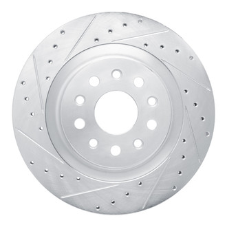 R1 Concepts® - eLINE™ Drilled and Slotted 1-Piece Rear Driver Side Brake Rotor