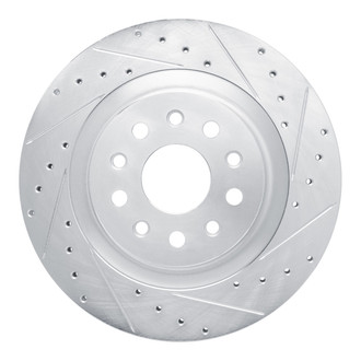 R1 Concepts® - eLINE™ Drilled and Slotted 1-Piece Rear Passenger Side Brake Rotor