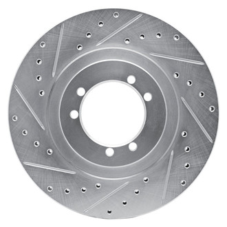 R1 Concepts® - eLINE™ Drilled and Slotted 1-Piece Rear Driver Side Brake Rotor