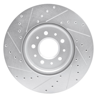 R1 Concepts® - eLINE™ Drilled and Slotted 1-Piece Front Passenger Side Brake Rotor