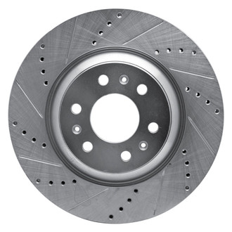 R1 Concepts® - eLINE™ Drilled and Slotted 1-Piece Front Driver Side Brake Rotor
