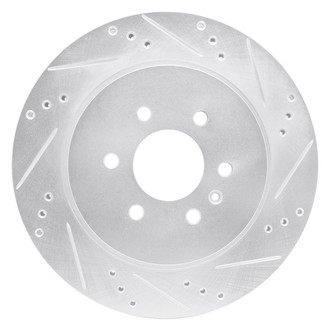 R1 Concepts® - eLINE™ Drilled and Slotted 1-Piece Rear Passenger Side Brake Rotor