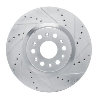 R1 Concepts® - eLINE™ Drilled and Slotted 1-Piece Front Passenger Side Brake Rotor